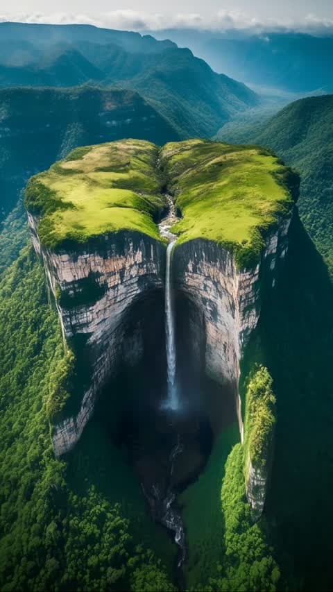 Tabletop Falls — 空中庭園の滝