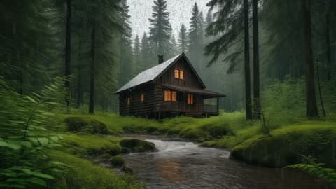 Rainy Forest Cabin — 雨の森の小屋