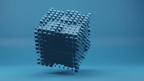 Pixel Cube — 浮遊する 3D キューブ